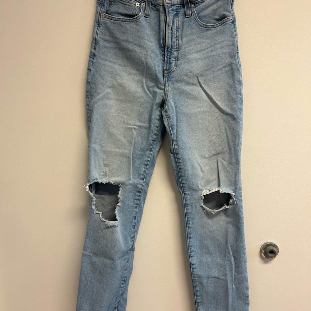 Madewell Women's Light Blue Distressed Jeans